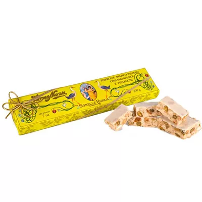 Mjuk vit torrone-nougat med pistagenötter – 200 g