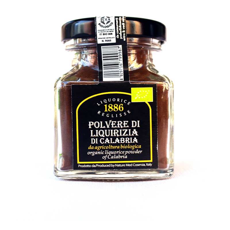 Ekologiskt lakritspulver i glasburk