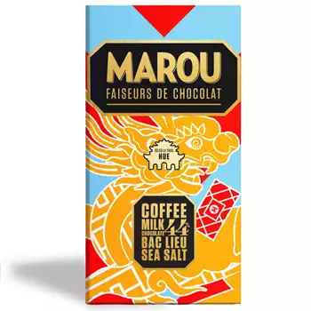 Hue 44% mjölkchoklad med kaffe & havssalt – 80g