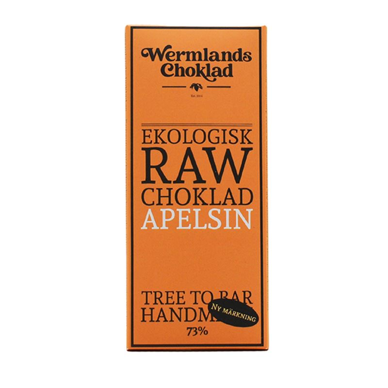 Rawchoklad apelsin & nibs 73%