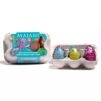 Mjölkchokladask – äggtråg med bläckfiskmotiv