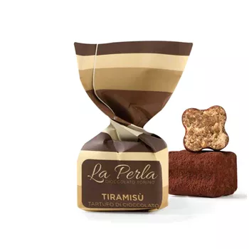 Mjölkchokladtryffel med tiramisu, hasselnötter & krisp