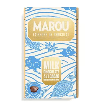 48% mörka mjölkchokladdroppar i presentask – 160g