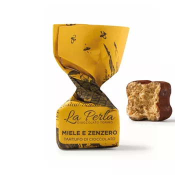 Mjölkchokladtryffel med ingefära, honung & hasselnötter