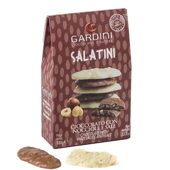 Salatini – mjölk- & vit choklad med hasselnöt & havssalt